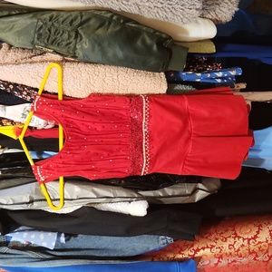 Red Custom Kid's Figure Skating Dress